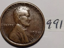 1924-S Lincoln Wheat Cent   #991