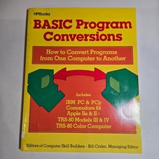 BASIC Program Conversions IBM PC Commodore 64 TRS-80 Book Ex-Lib