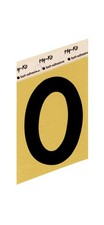 Hy-Ko GG-25/0 Aluminum 3-1/2 In. Non-Reflective Adhesive Number Zero Black
