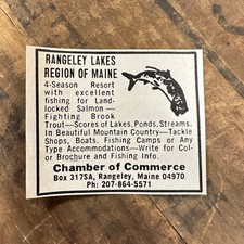 1982 Rangeley Lakes Region Maine Vintage Prin...