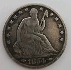 1854-O Seated Liberty Silver Half Dollar 50C - New Orleans Mint