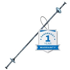 12" x 1 ⅝" Snap Ties For Concrete Forms - 1" Cupped Loose Washer - Sandbaggy