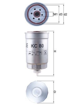 KNECHT (KC 80) Kraftstofffilter für AUDI PEUGEOT SKODA VW LAND ROVER
