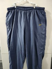 Nike Pants Mens 2XL Track Windbreaker Pullon Knit Lined Ankle Zip VTG 90s Y2K