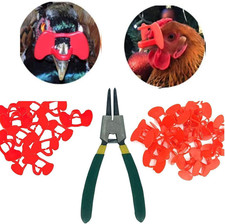 Pinless Peepers with Pliers for Chickens Blinders Pheasant Poultry Spectacles An
