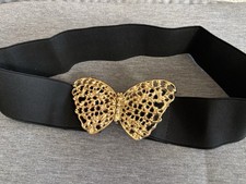 Vintage 80s Butterfly Stretch Belt-Small