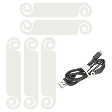 50Pcs Cable Management Labels Flexible Labels Cord Identification Tags, White
