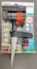 20575 Up to 2300 sq ft GARDENA ZoomMaxx Oscillating Sprinkler Metal Step Spike