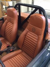 Mazda Miata Mx-5 1990-2000 Synthetic Leather Seat Covers In Burnt Orange Mazda Miata Mx-5 1990-2000 Synthetic Leather Seat Covers In Burnt Orange