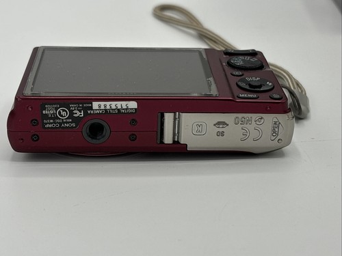 Sony Cybershot DSC-W370 14.1MP Digital Camera RED Parts/Repair Doesn’t Power On - Picture 7 of 10