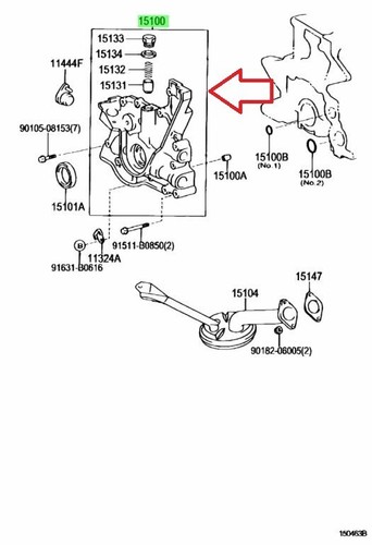 OEM Toyota Chaser Mark II Cresta JZX100 Oil Pump Assy Genuine JDM New 1JZ-GTE - Picture 2 of 10