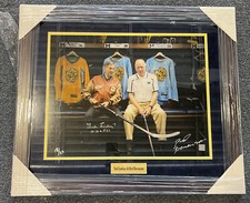 Hockey Legends Red Berenson & Ted Lindsay Signed and Framed 16x20 W/Holo 18/25