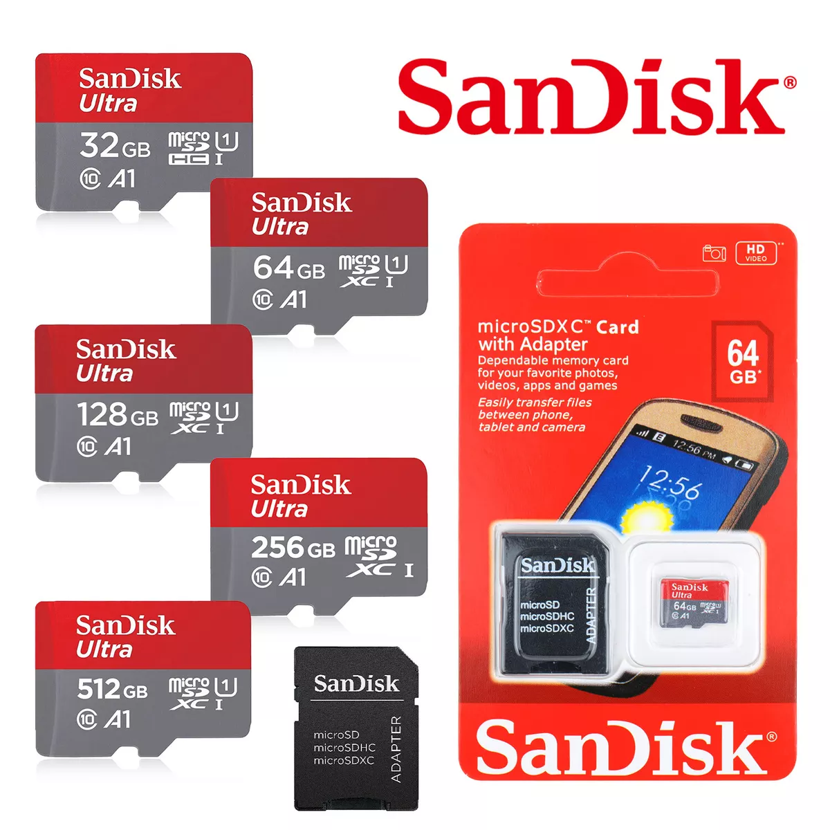 Ultra microSD Card with Adapter 64GB for Nintendo Switch