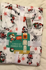 NEW DISNEY MICKEY MOUSE 2 PIECE CHRISTMAS MENS SIZE M PJs HOLIDAY read 2 sets 