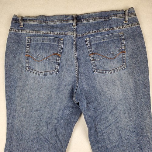 Jeans da donna blu denim denim sbiaditi Glory Classic 5 tasche taglia 18 W - Foto 6 di 8