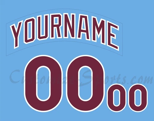 Philadelphia Phillies Customized Number Kit for 1977-1986 Road Uniform