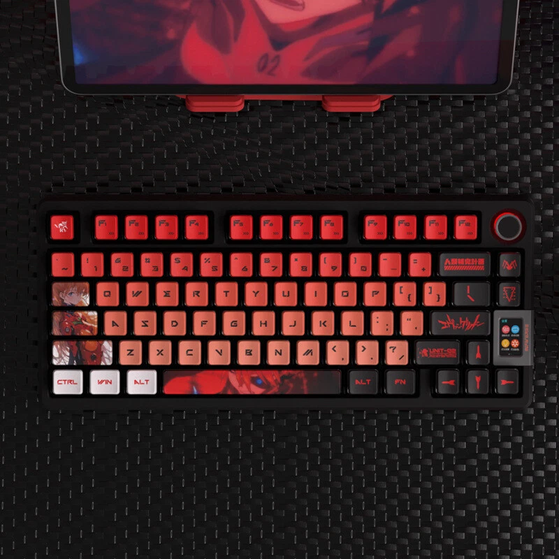 Anime Asuka Langley Keycaps 122 Keys Keyboard Set Ayanami Rei Mari Makinami - Image 3 of 4