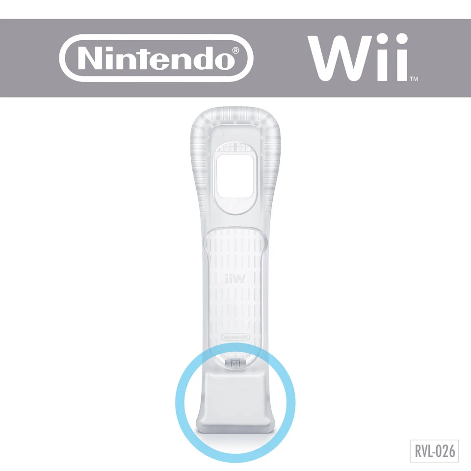 Motion Plus Adapter (schwarz / weiß) ORIGINAL Nintendo Wii Sensor +- Hülle