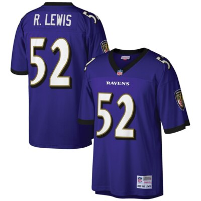 Baltimore Ravens Ray Lewis Mitchell Ness Men's Purple 2000 NFL Legacy  Jersey