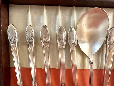 VTG 1937 Roger Bros Intn'l Silver First Love 54 pc Set VTG 1937 Roger Bros Intn'l Silver First Love 54 pc Set