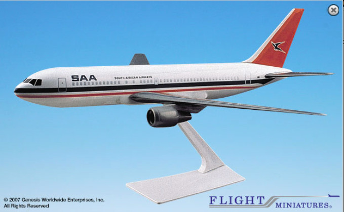 Flight Miniatures South African Airways 767-200 1:200 Scale Model Airplane