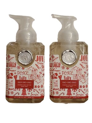 2 Michel Design Works Foaming Hand Soap HO HO HO Candy Cane Scent 17.8 fl oz HTF