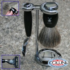 Muhle - Shaving Set - 3 pcs - Black MACH3