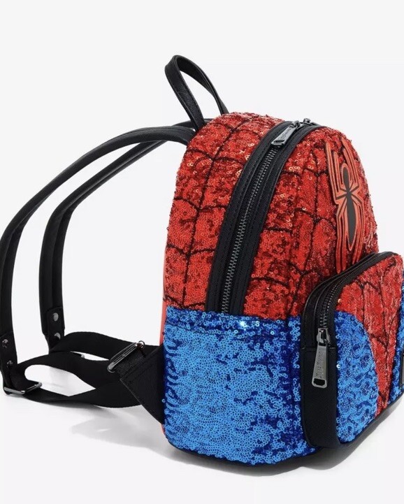 Loungefly Marvel Spider-Man Sequin Figural Mini Backpack  display picture 2