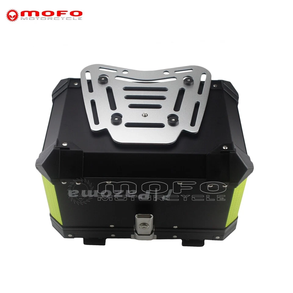 45L Aluminum Rear Trunk Top Case Storage Box Luggage Box For Harley BMW Honda - Image 3 of 4