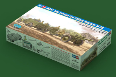 Hobbyboss 1/35 84537 M3A1 late version tow 122mm Howitzer M-30