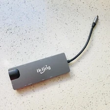 ikling USB-C Multiport Hub SD, Micro SD, USB, UHD, VGA Adapter