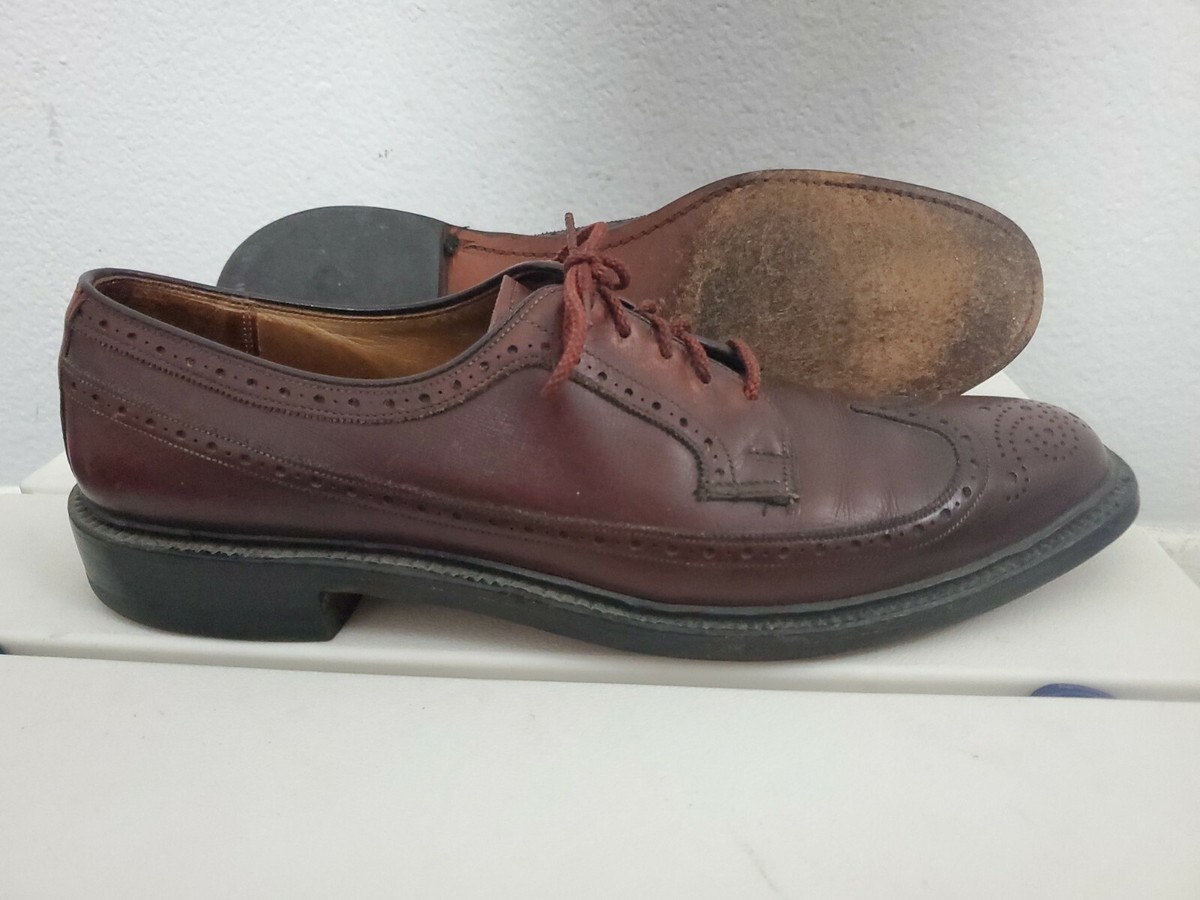 Wright Arch Preserver Shoes Burgundy Leather Wingtip Oxfords Men’s Size 10C breather wright products for sale | eBay main image 3