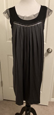 Unique Simply Vera Dress Gray & Black W Row Sequins On Front SZ 16 Beautiful