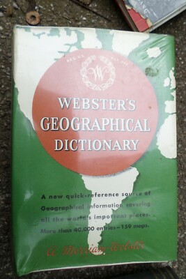  Websters Geographical dictionary 1963 edition