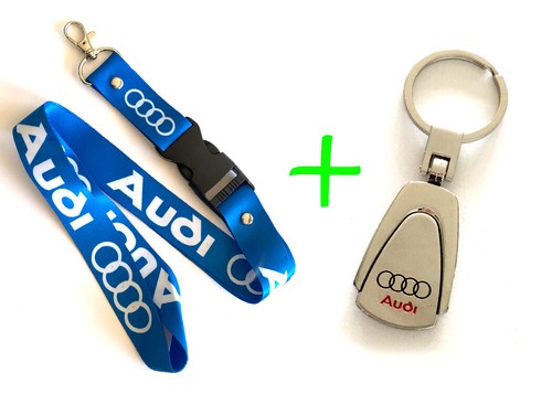 AUDI Lanyards 1 inch x 22 inch KeyChain ID Badge Cardholder AUDI Lanyards 1 inch x 22 inch KeyChain ID Badge Cardholder