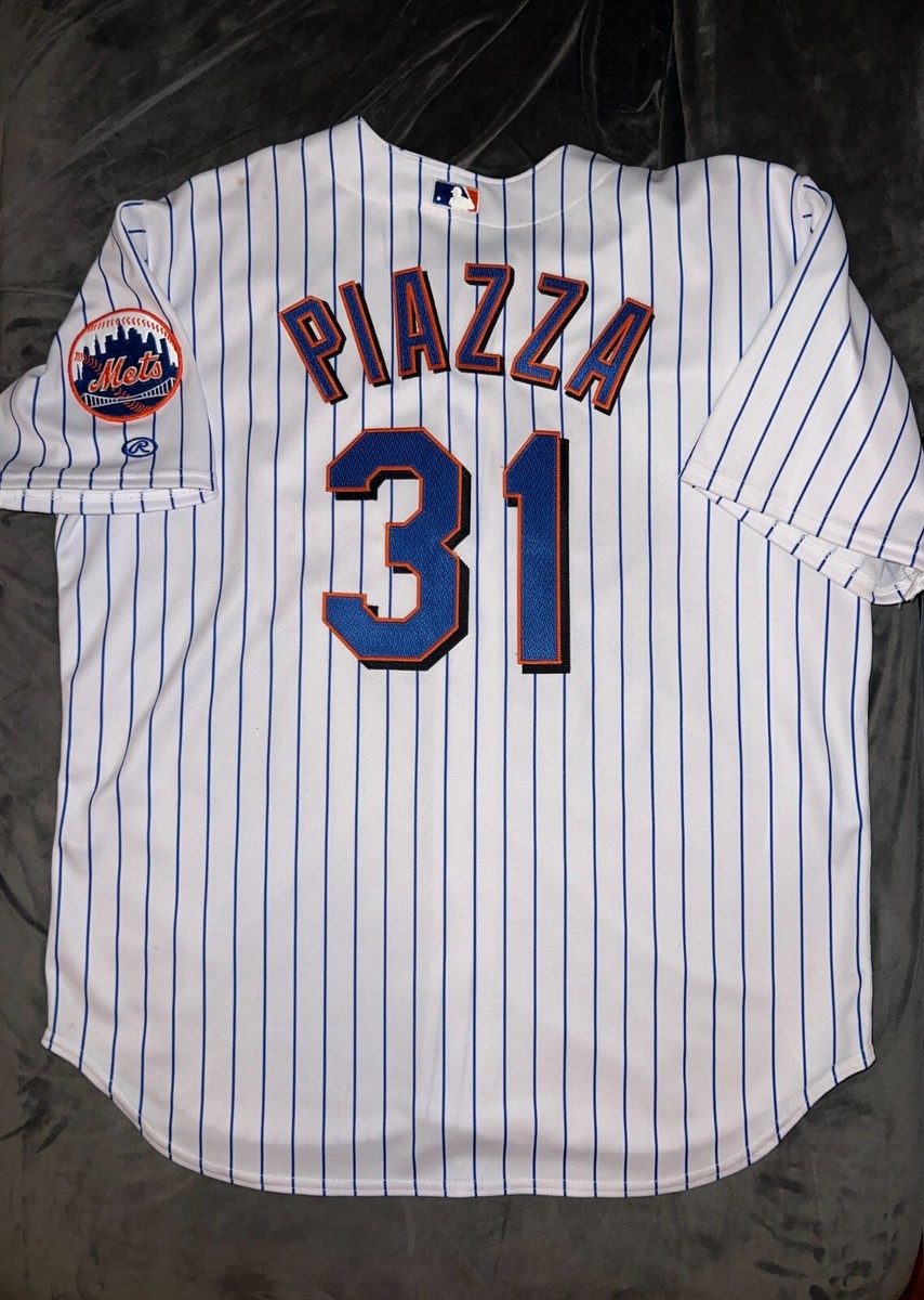 MIKE PIAZZA Rawlings AUTHENTIC NEW YORK METS NY White Jersey