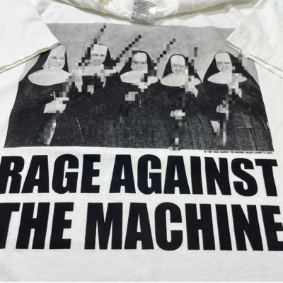 90s RAGE AGAINST THE MACHINE Lサイズ Vintage Rage Against Size L The Machine Nuns With Guns Metal