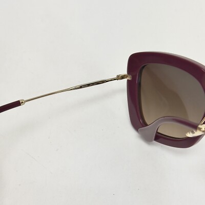 MIU MIU NOIR 07O Foil Purple Leather Amaranth Gold Square
