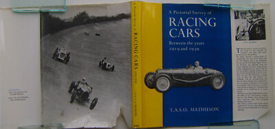 Pictorial Survey of Racing Cars Between 1919 & 1939 by TASO Mathieson with DW