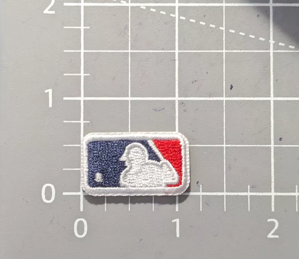 MLB Baseball Logo Patch 2 Small Pieces Embroidered Iron Patch 0.5x1" Inches - Image 2 of 3