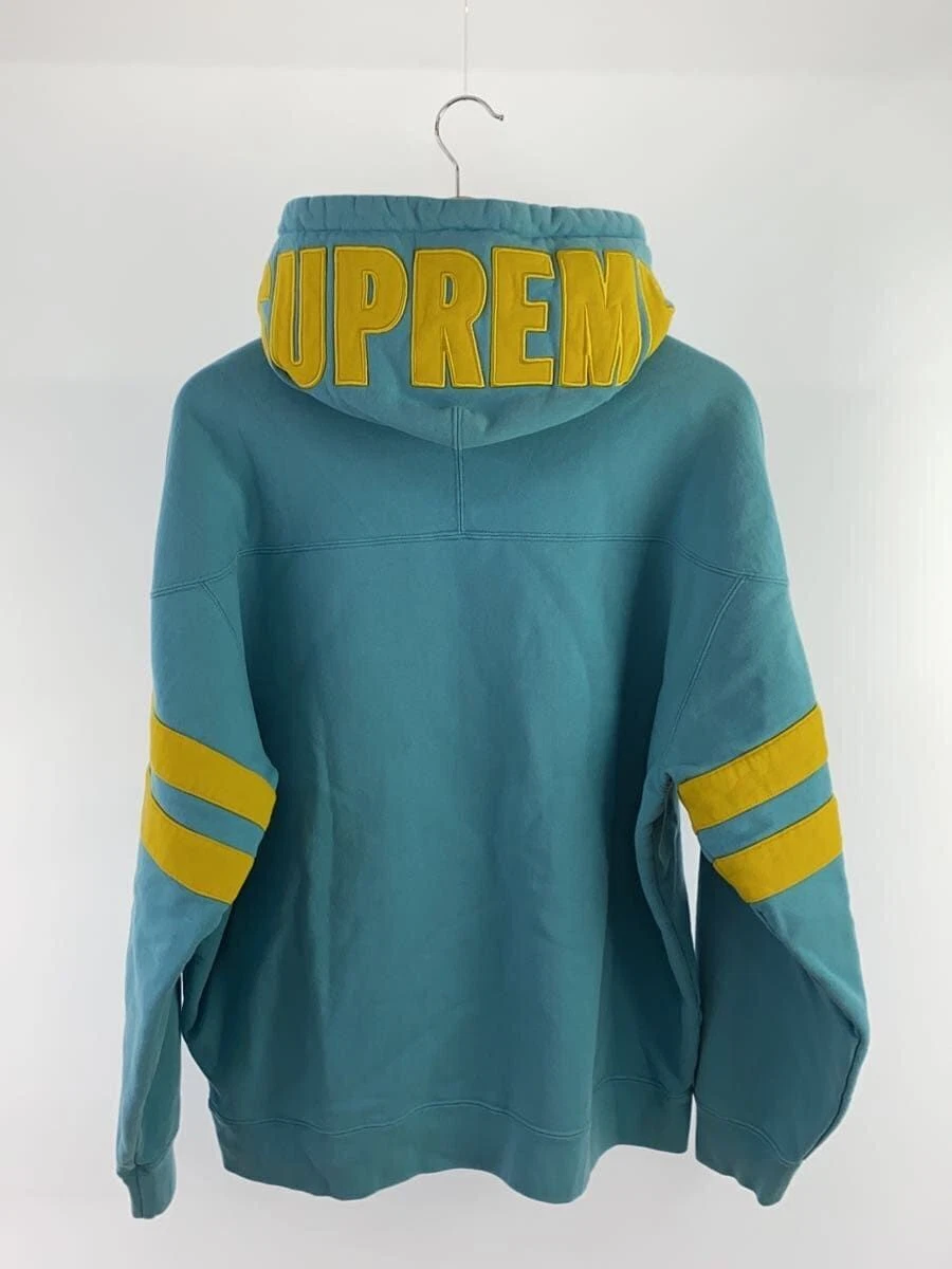 Felpa Supreme con cappuccio L cotone blu usata