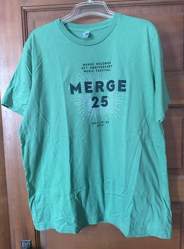 Merge Records 25th Anniversary Concert T-Shirt; Kelly Green, XL