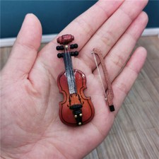 Dolls House Miniature 1/12 Violin Accessories Musical Instrument Romantic Music
