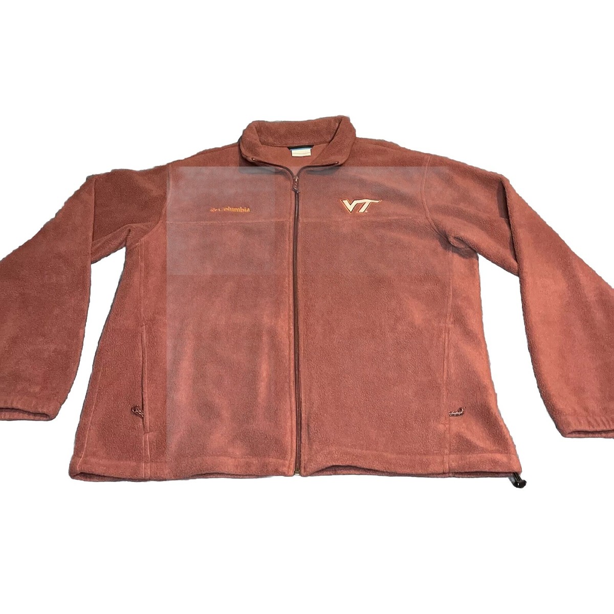 Columbia Virginia Tech Quarter Zip Fleece Size XL Maroon