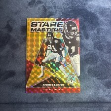 2022 Panini Mosaic Football Deion Sanders Stare Masters Gold 7/10