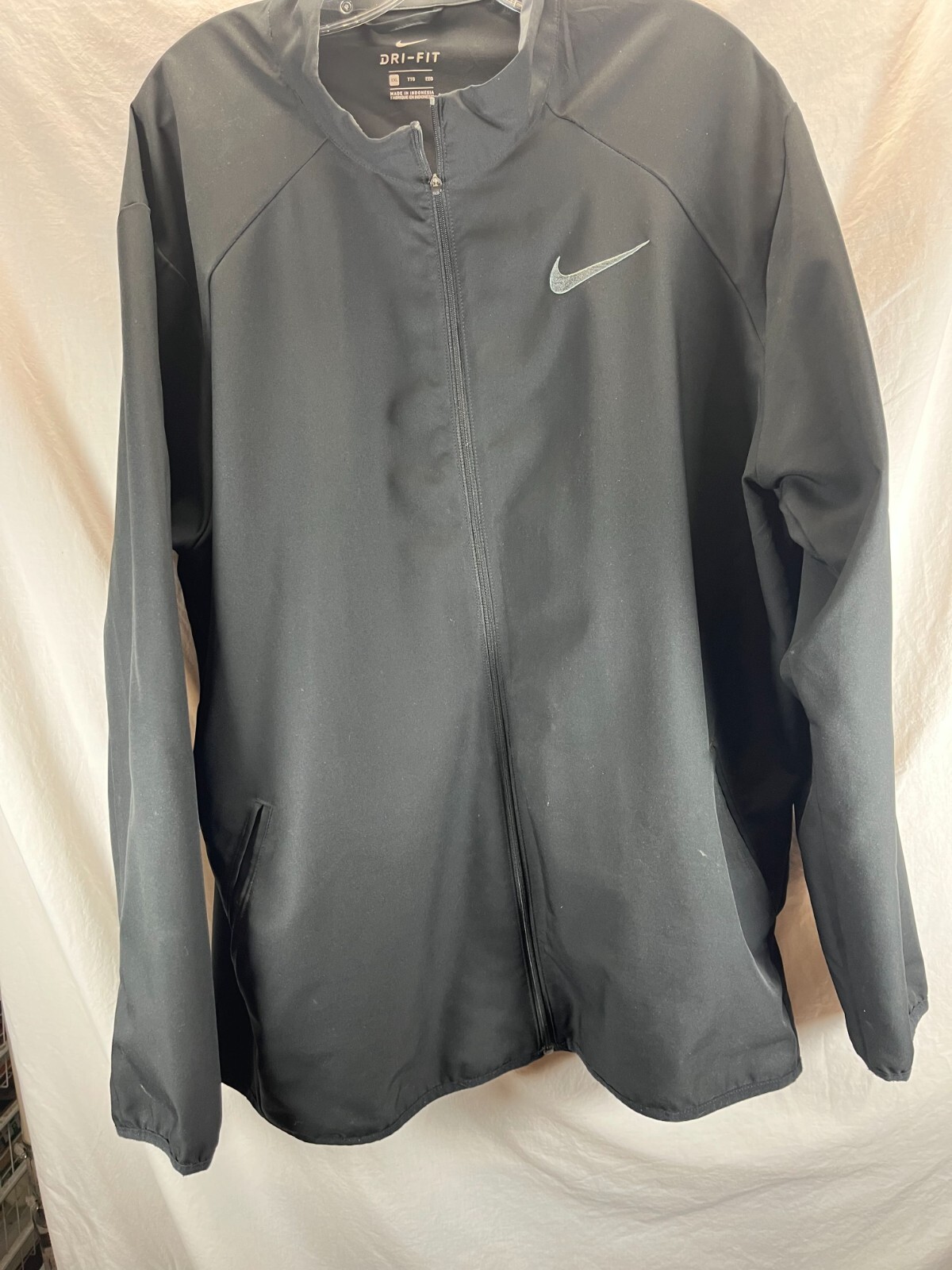 SACAI X NIKE Giacca Nike Dri Fit leggera con zip nera taglia 2XL palestra outdoor