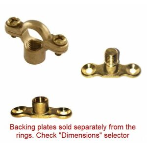 Brass Munsen Ring & male or female backplate Pipe Support Bracket wall plate