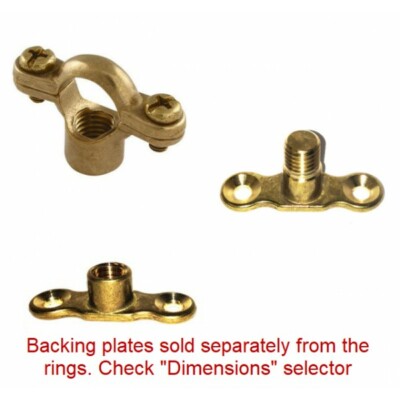 Messing Munsen Ring Rohrschelle / Halterung - männlich / weiblich Backplates verschiedene Größen
