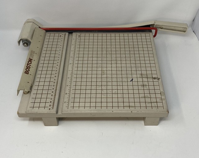 Vintage BOSTON 2612 Heavy Duty 12 Inch Paper Cutter/Trimmer W/ Locking