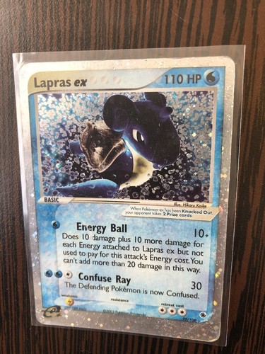 Pokemon TCG Lapras EX #99/109 Ruby and Sapphire Rare Holo NM - Picture 2 of 3